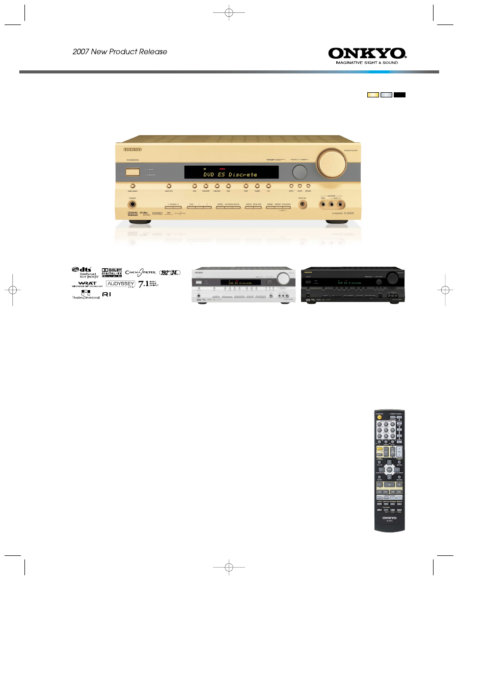 Onkyo TX-SR505 User Manual | 2 pages