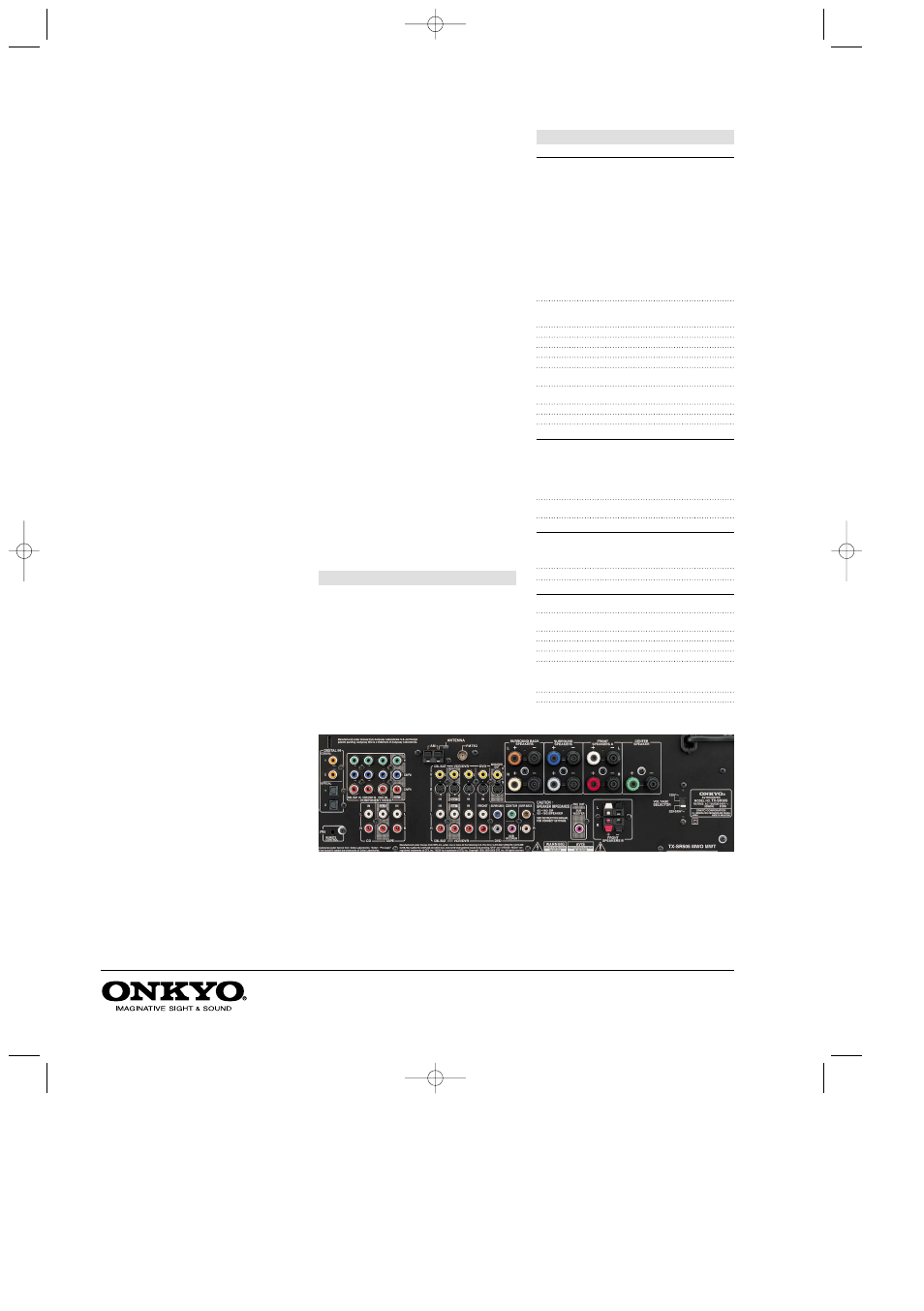 Tx-sr505, Channel home theater receiver, Specifications | Other features | Onkyo TX-SR505 User Manual | Page 2 / 2