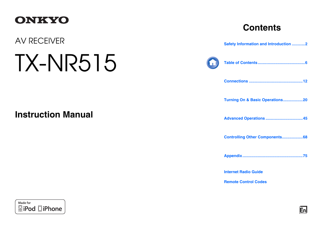 Onkyo TX-NR515 User Manual | 140 pages