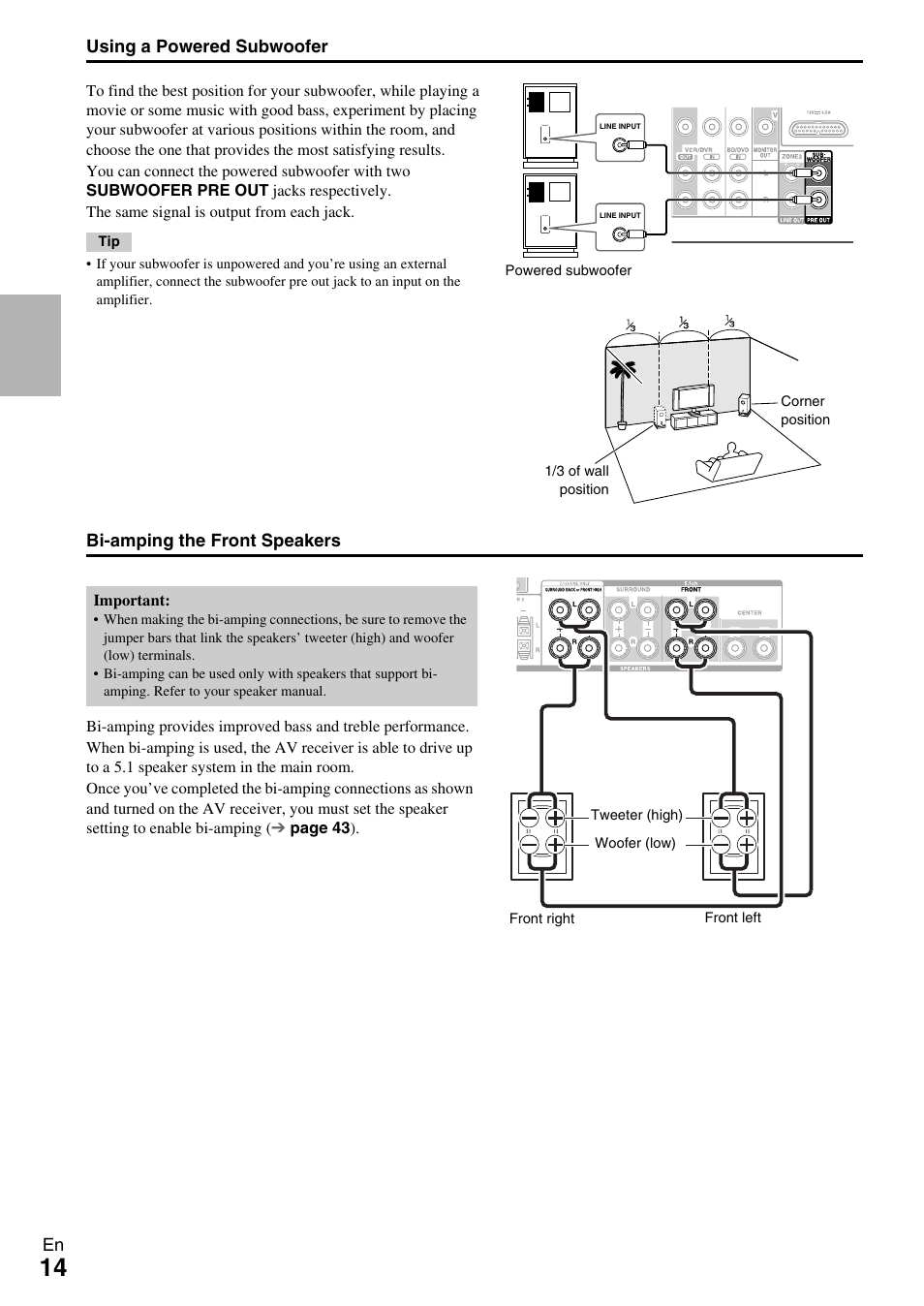 Onkyo 7.2-Channel Network Audio/Video Receiver HT-RC360 User Manual | Page 14 / 84