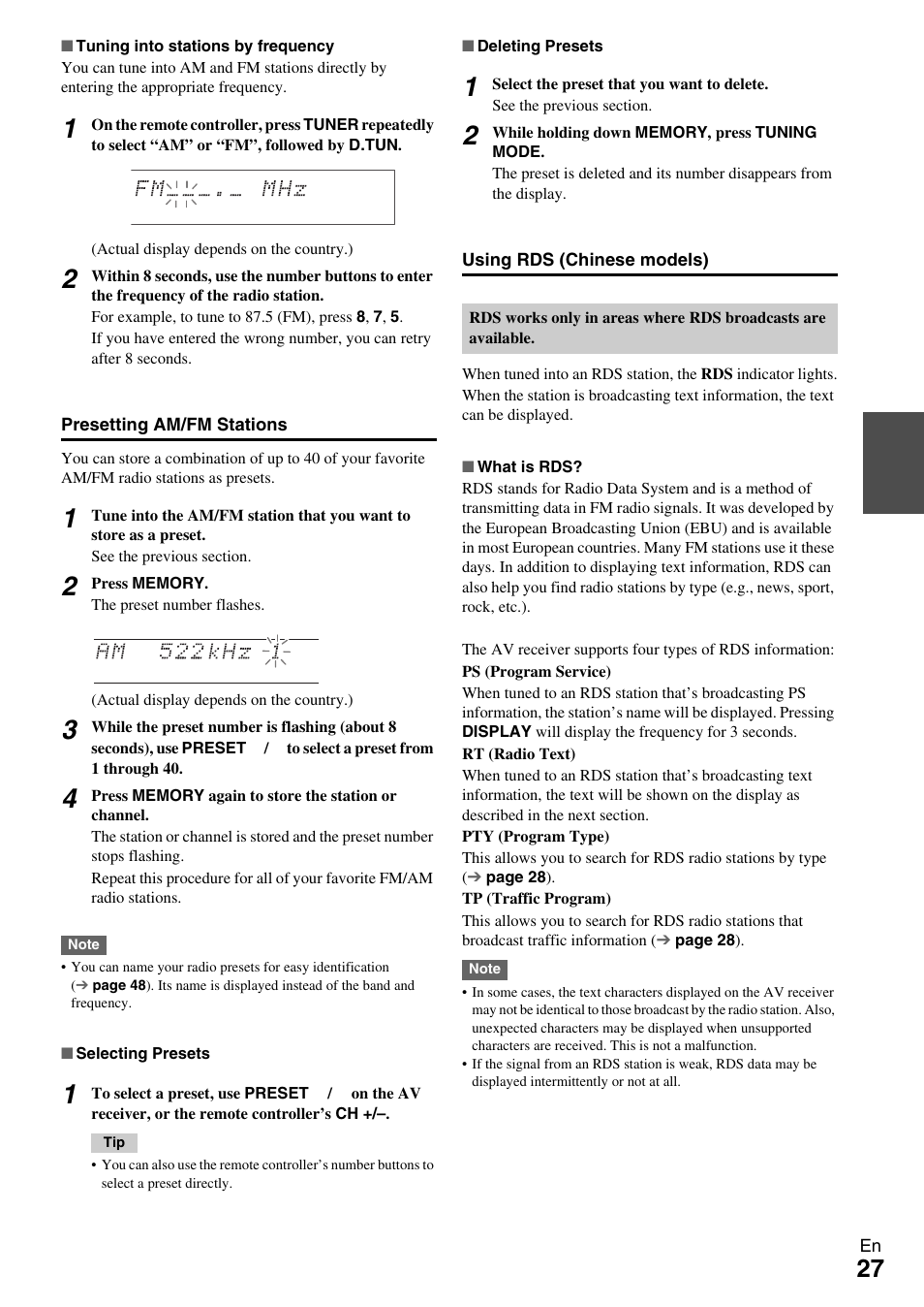 Button (27), 27), ar, N (27 | Onkyo 7.2-Channel Network Audio/Video Receiver HT-RC360 User Manual | Page 27 / 84