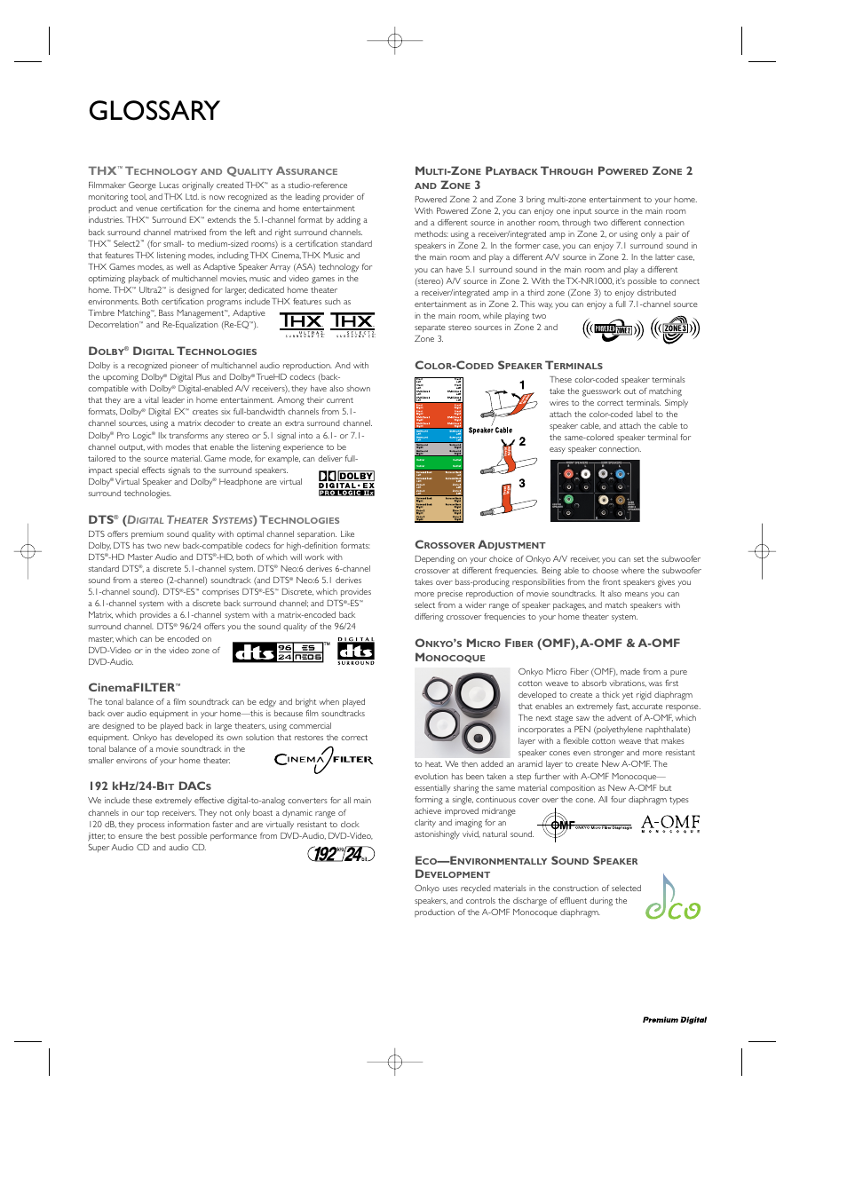 Glossary | Onkyo SL-107(S) User Manual | Page 3 / 8