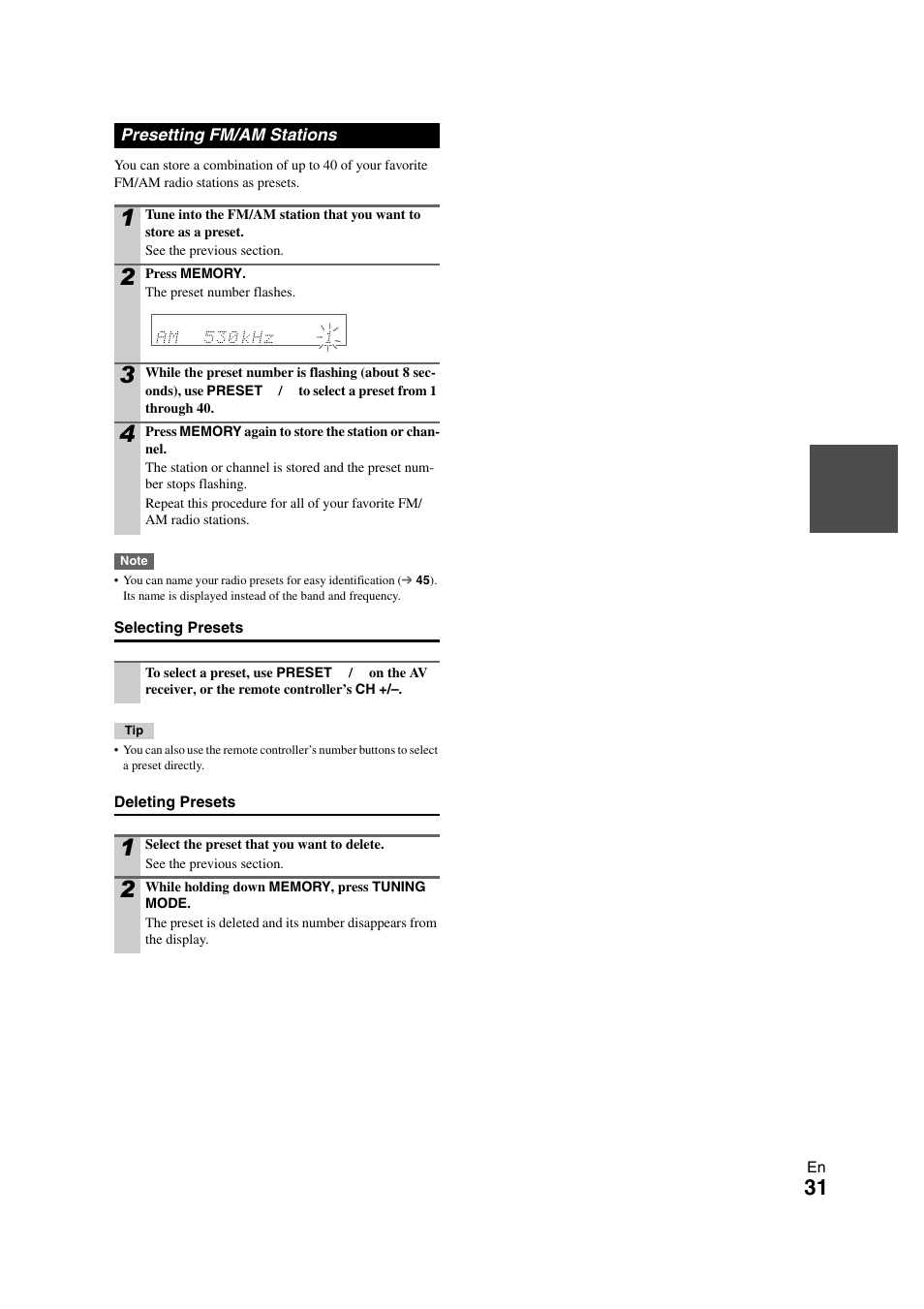 31), arr | Onkyo HT-S7300 User Manual | Page 31 / 76