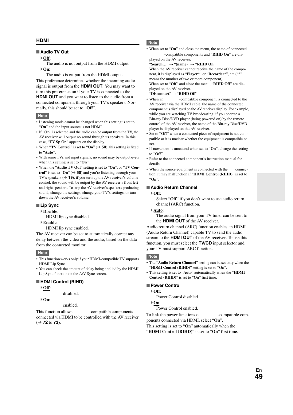 Onkyo HT-S7300 User Manual | Page 49 / 76