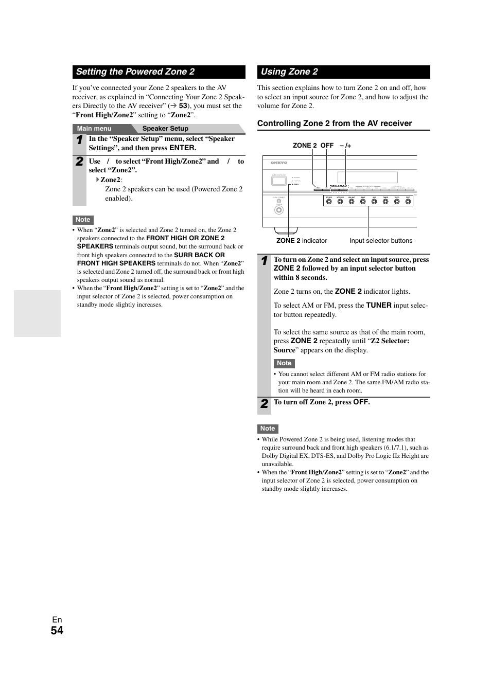 54 to | Onkyo HT-S7300 User Manual | Page 54 / 76