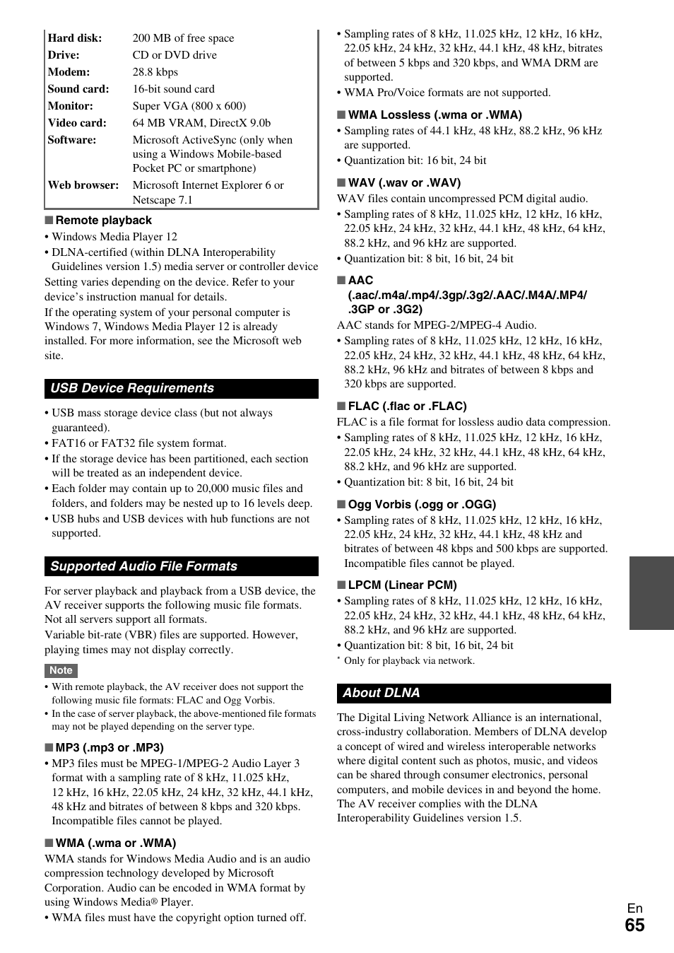Onkyo AV Receiver TX-NR509 User Manual | Page 65 / 76