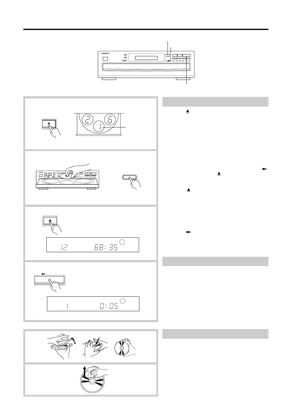 Playing cds | Onkyo DX-C380 User Manual | Page 8 / 16