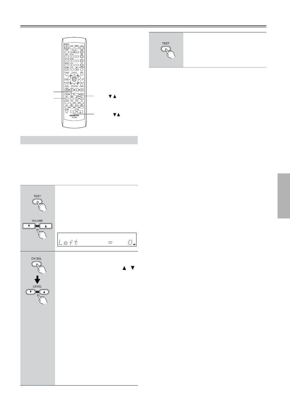 Adjusting individual speaker volume, Uttons (27 | Onkyo TX-SR501 User Manual | Page 27 / 48