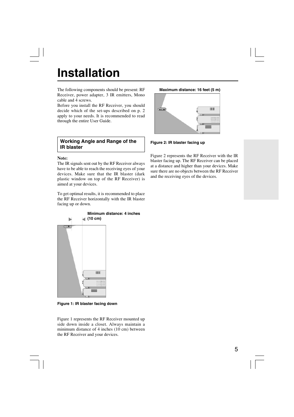 Installation | Onkyo RFR-5 User Manual | Page 5 / 12