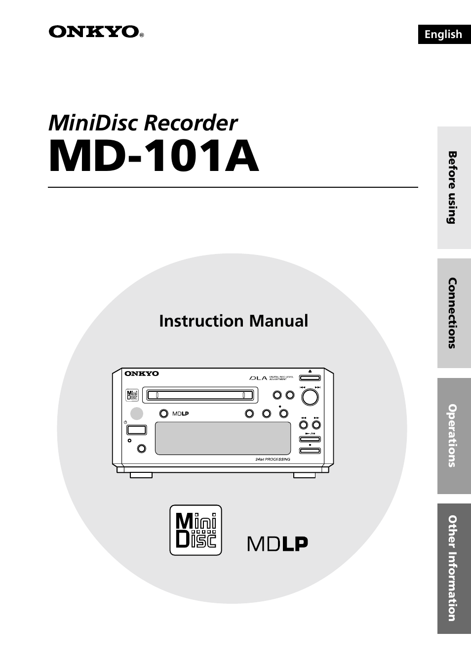 Onkyo MD-101A User Manual | 52 pages