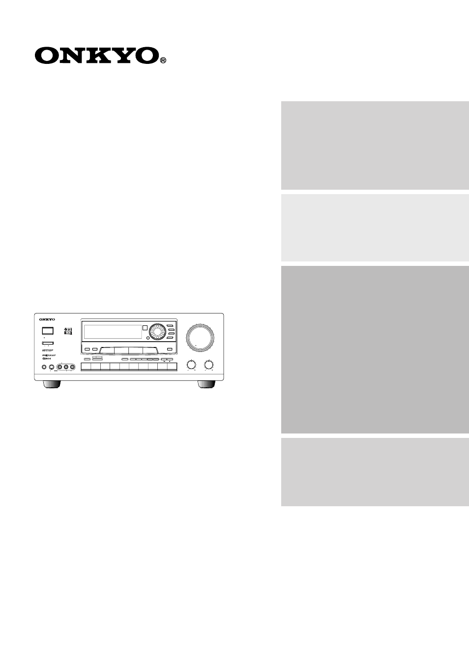 Onkyo TX-DS656 User Manual | 56 pages