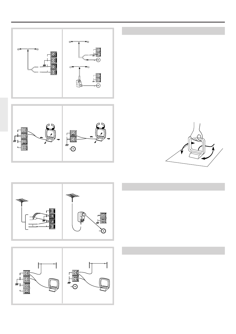 Connection, Connecting the am loop antenna, Connecting an fm outdoor antenna | Connecting an am outdoor antenna | Onkyo TX-DS656 User Manual | Page 14 / 56