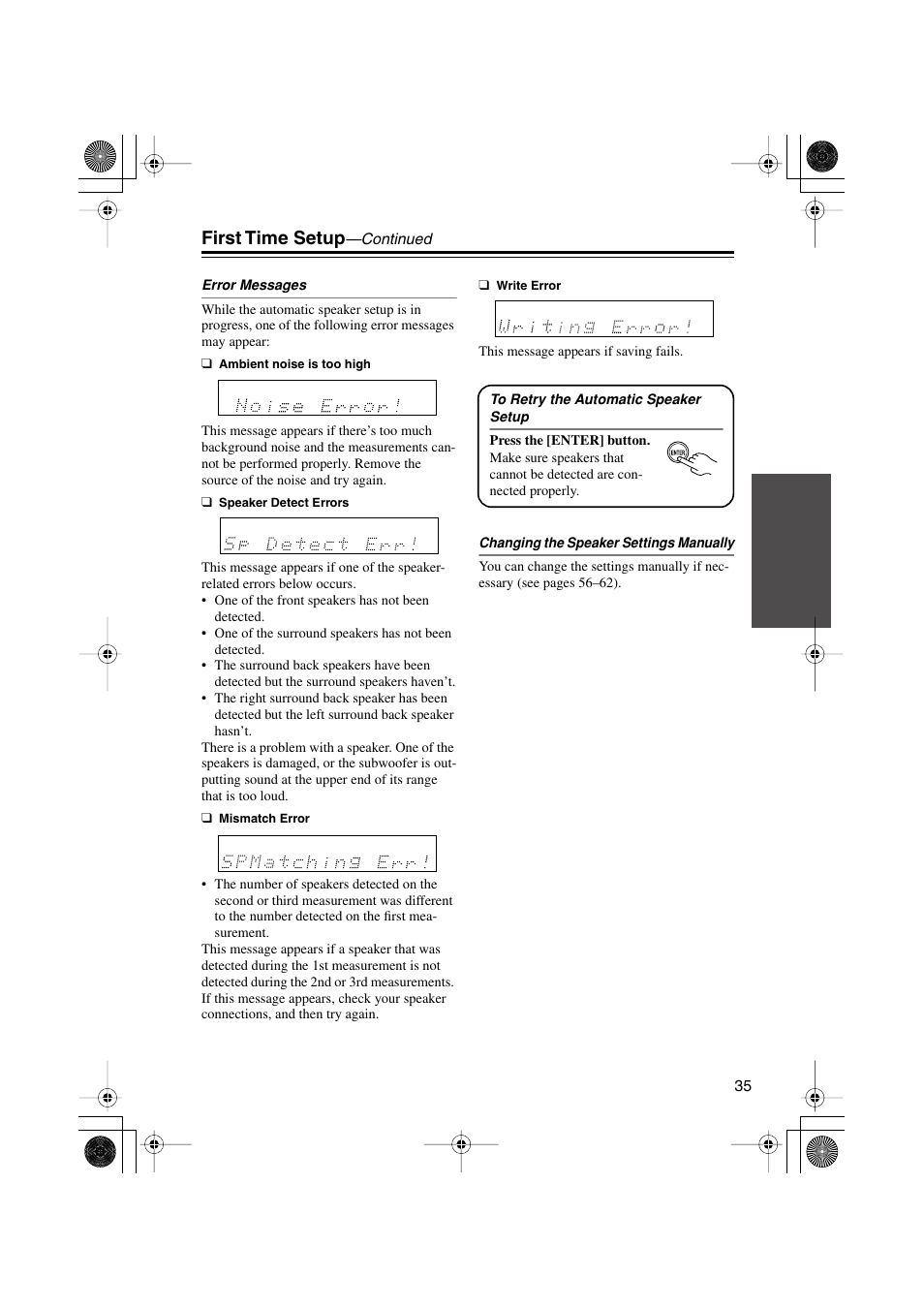 First time setup | Onkyo HTX-22HD User Manual | Page 35 / 76