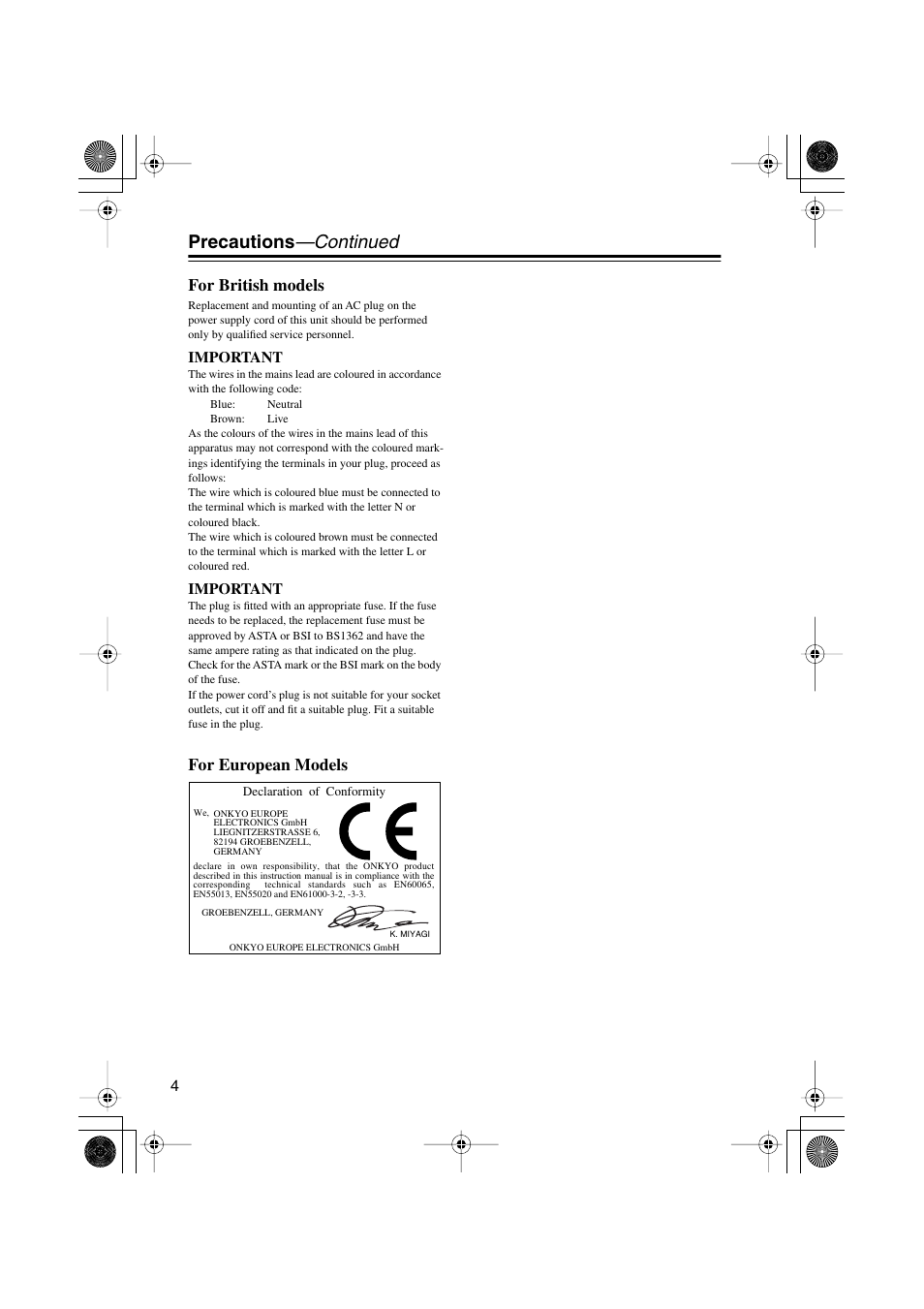 Precautions —continued | Onkyo HTX-22HD User Manual | Page 4 / 76