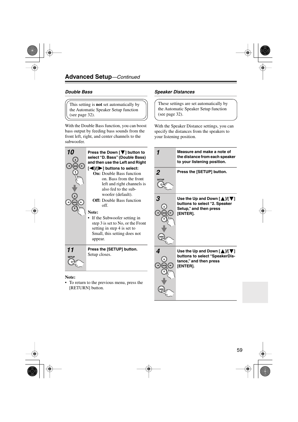 Advanced setup | Onkyo HTX-22HD User Manual | Page 59 / 76