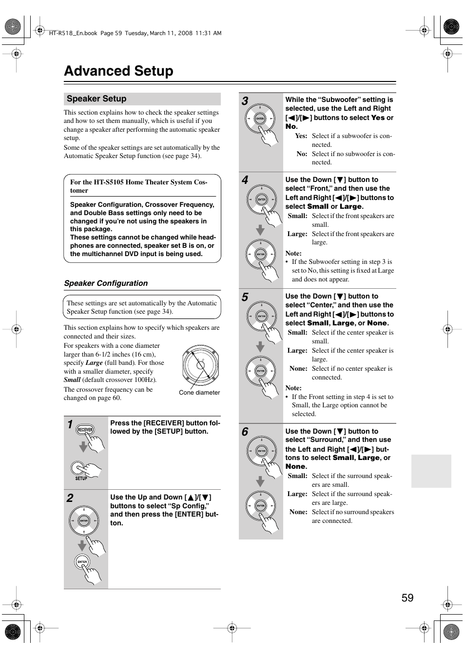 Advanced setup | Onkyo HT-R518 User Manual | Page 59 / 80