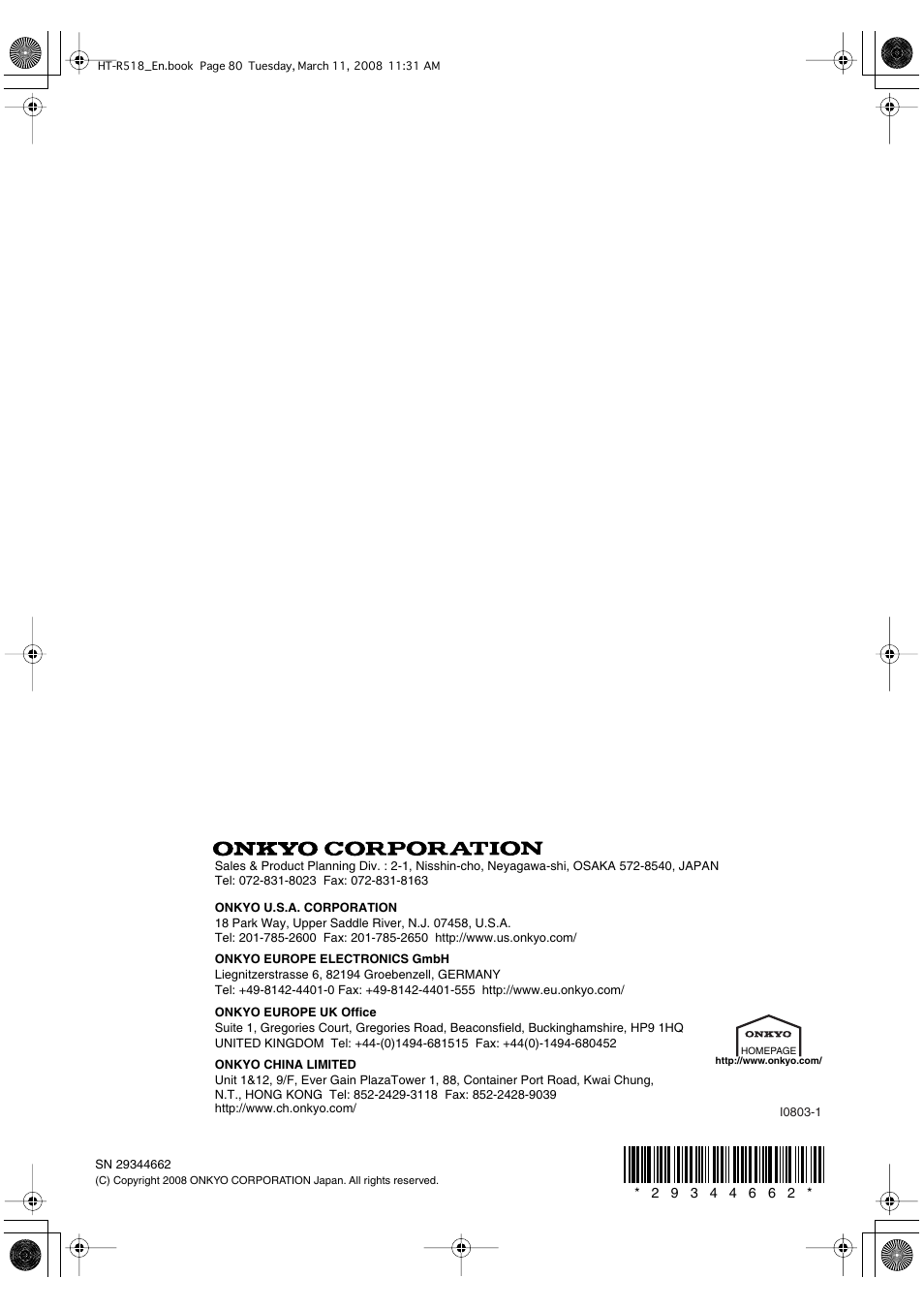 Onkyo HT-R518 User Manual | Page 80 / 80