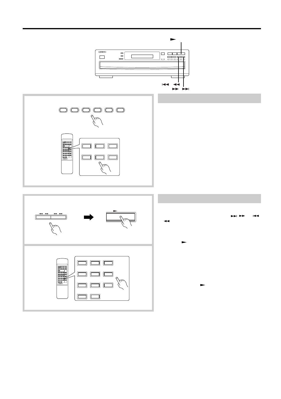 Playing cds, Starting playback from a given disc | Onkyo DX-C370 User Manual | Page 10 / 16