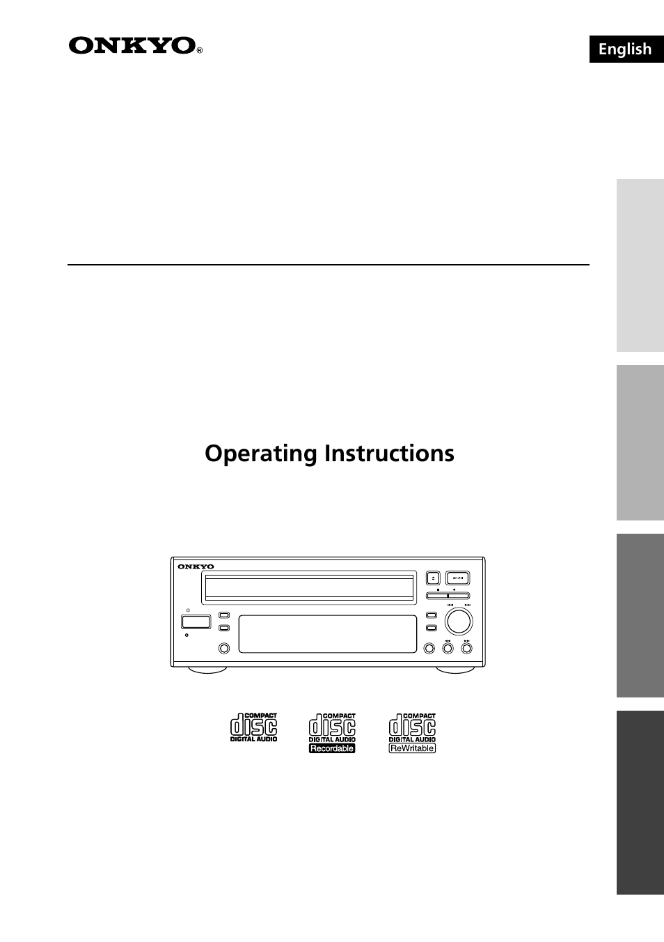 Onkyo CDR-205X User Manual | 52 pages