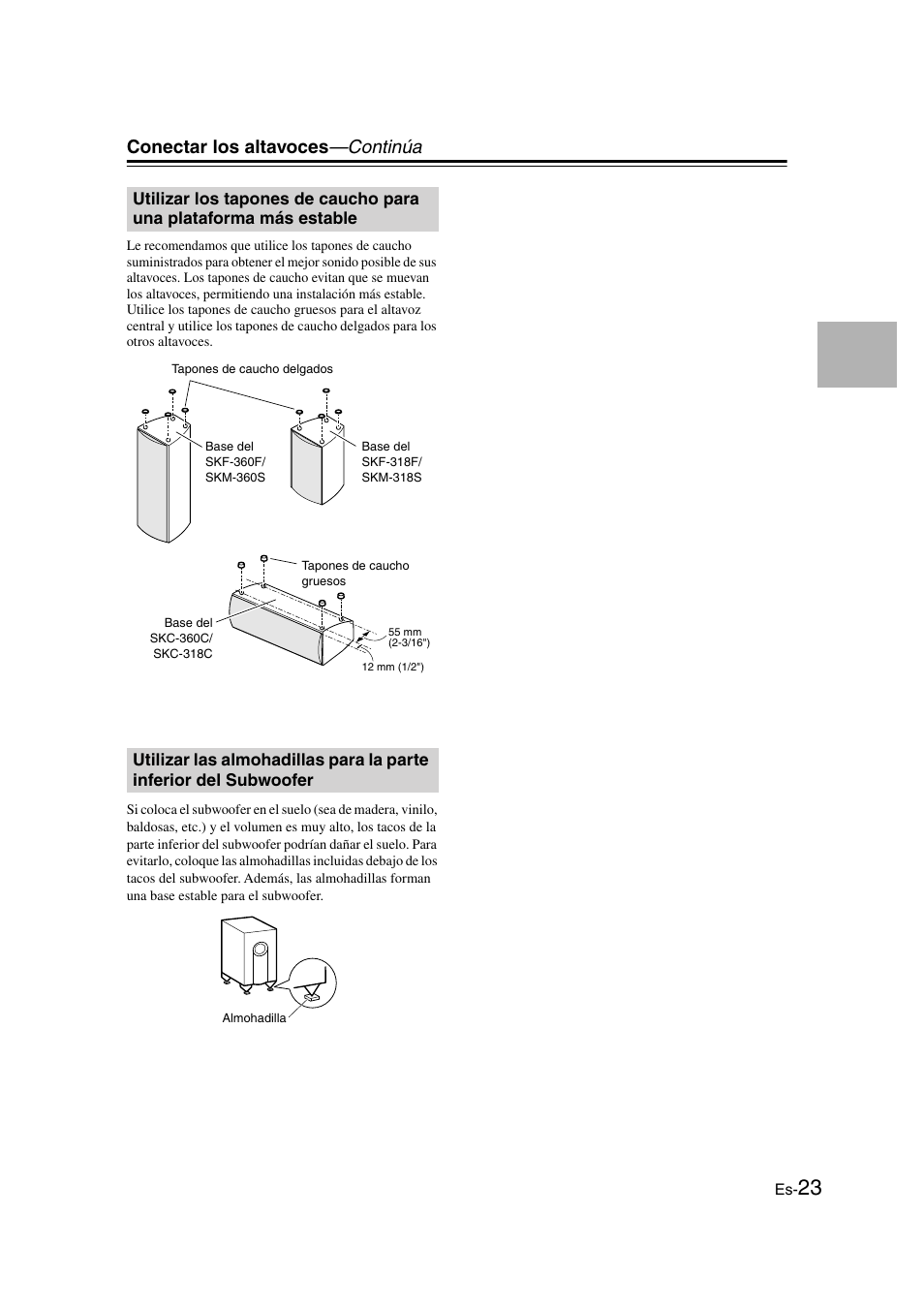 Conectar los altavoces —continúa | Onkyo HT-S3100 User Manual | Page 85 / 128