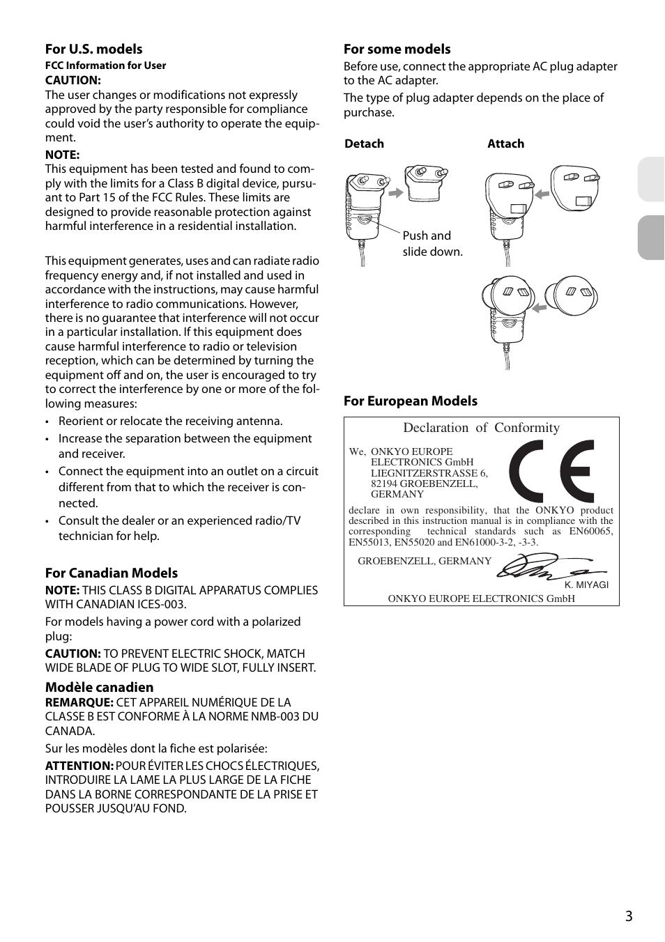 Onkyo Remote Interactive Dock for iPod/iPhone DS-A4 User Manual | Page 3 / 16