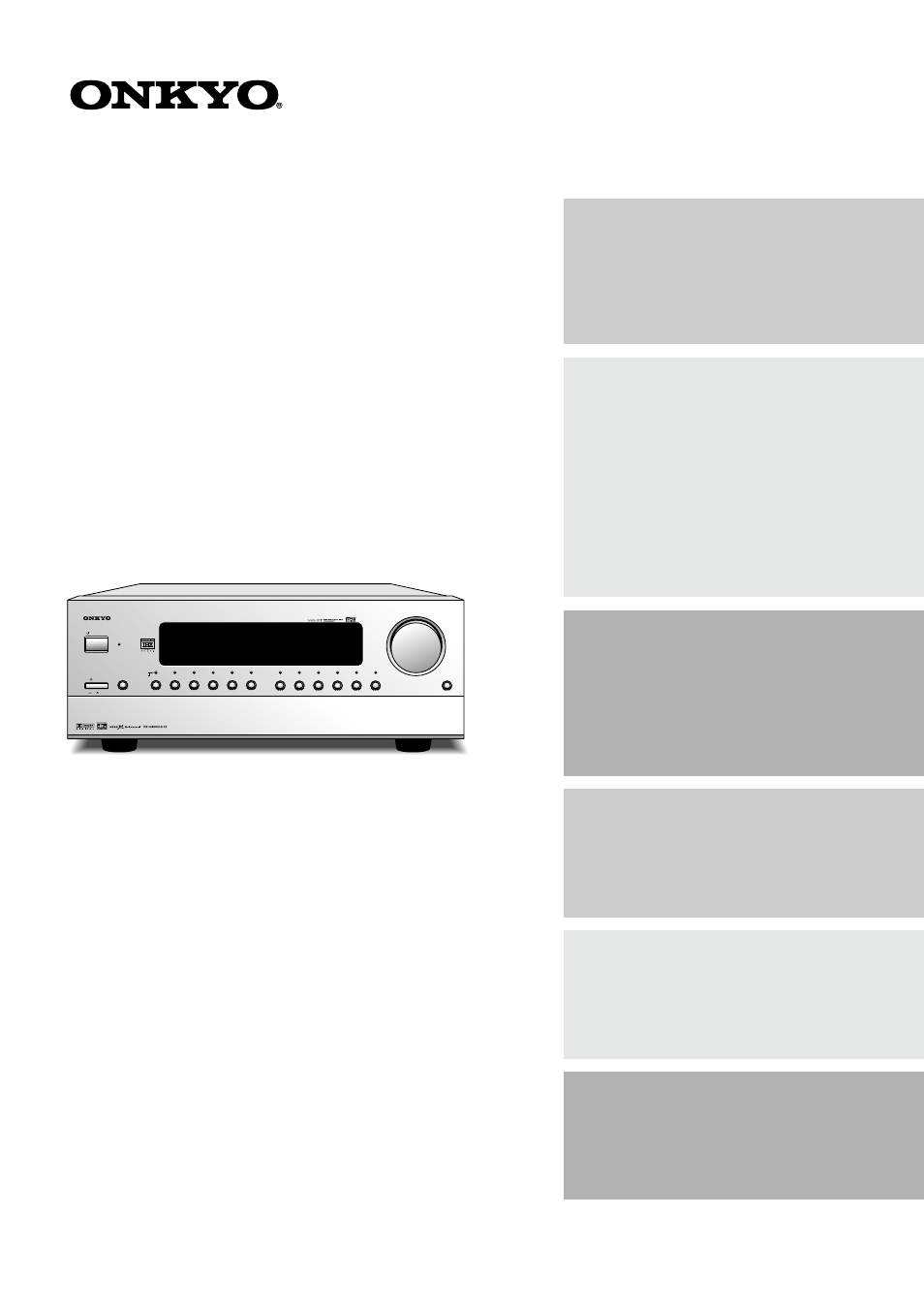Onkyo TX-DS989 User Manual | 76 pages