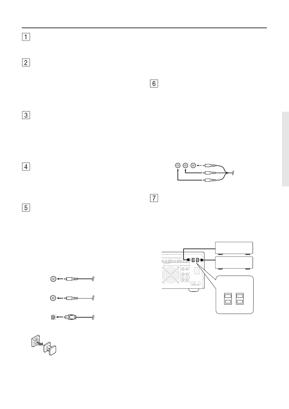 Rear panel facilities, Antenna, Amp in | Pre out, Monitor out, Component video input/output, Ac outlets | Onkyo TX-DS989 User Manual | Page 13 / 76