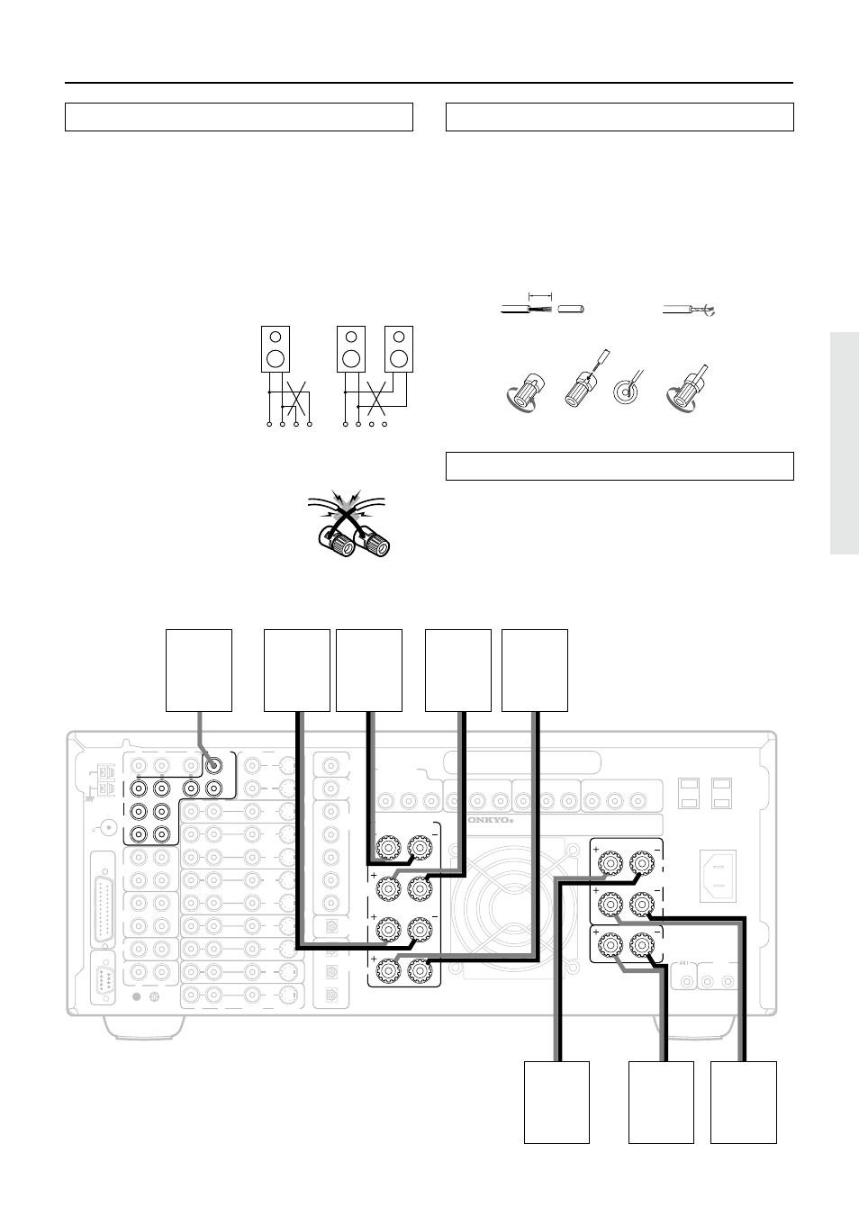 Connecting speakers | Onkyo TX-DS989 User Manual | Page 21 / 76