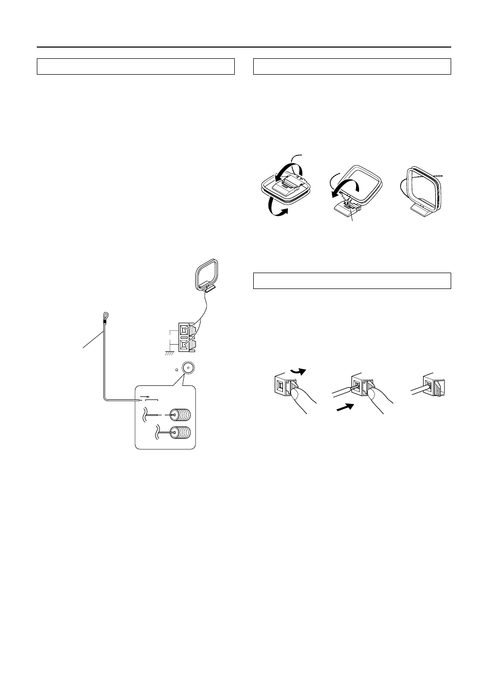 Connecting antennas | Onkyo TX-DS989 User Manual | Page 22 / 76