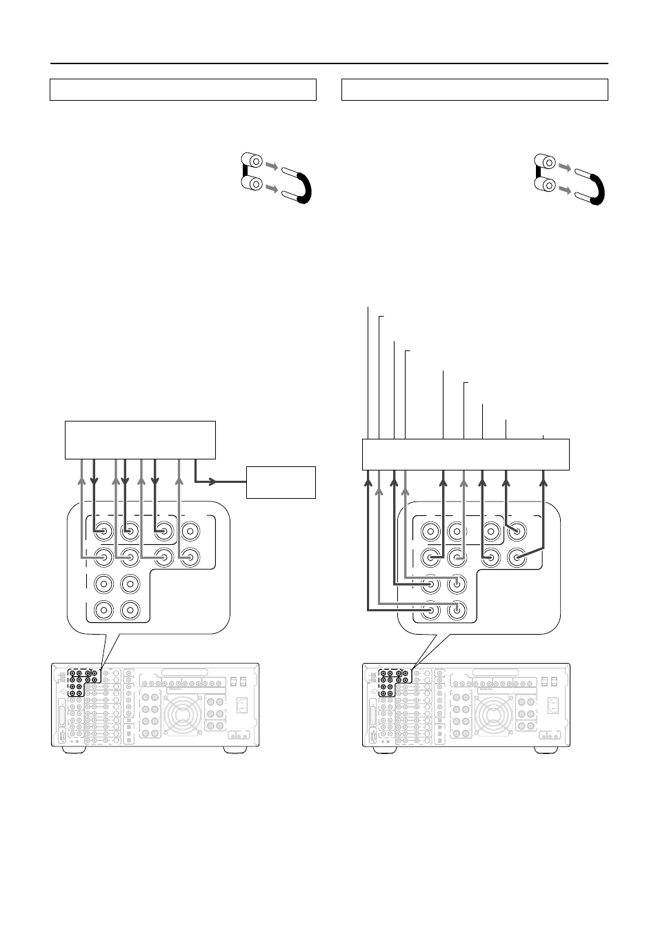 Connecting a graphic equalizer, Connecting power amplifiers, 6 ohms min. per each speaker terminal | Av receiver, Monitor out, Out in in in in in in out, I n out out, Coaxial), Optical), Input 1 pb pr y 1 2 | Onkyo TX-DS989 User Manual | Page 26 / 76