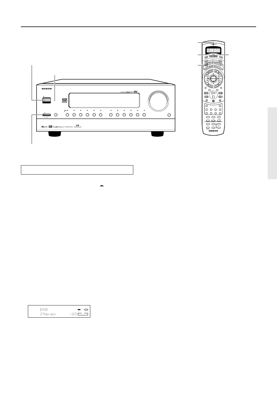 Connecting the power, Turning the power on from the remote controller, The standby indicator will light up | Display | Onkyo TX-DS989 User Manual | Page 27 / 76
