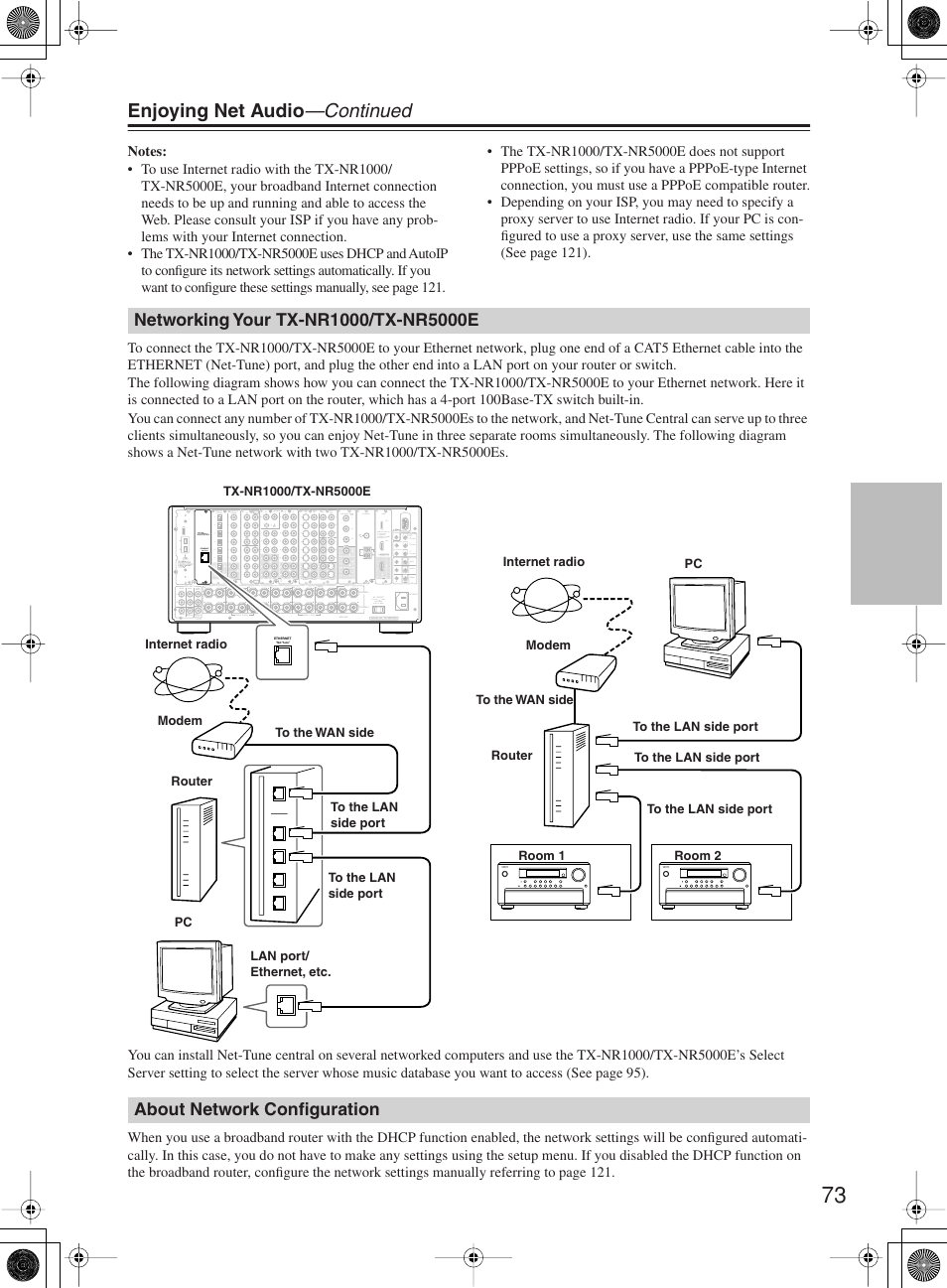 Enjoying net audio —continued | Onkyo TX-NR1000 User Manual | Page 73 / 152