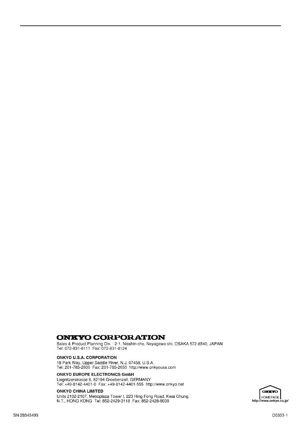 Onkyo corporation | Onkyo TX-SR601 User Manual | Page 80 / 80