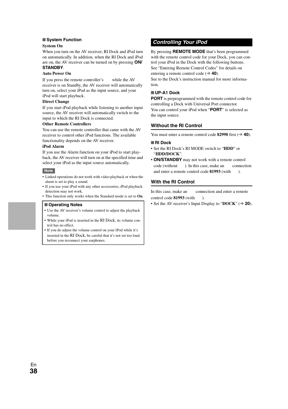 Controlling your ipod | Onkyo 29400468 User Manual | Page 38 / 52