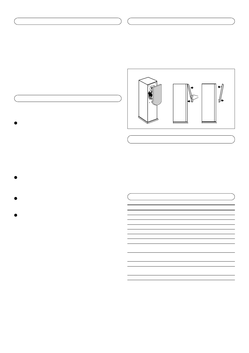 Use with a tv set, Placement, Attaching and detaching the speaker grilles | Speaker care, Specifications | Onkyo D-205F User Manual | Page 2 / 3