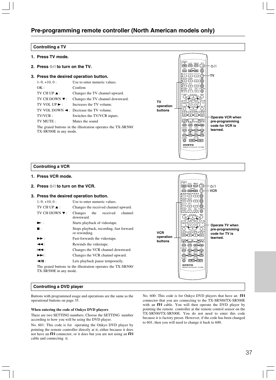 Onkyo TX-SR500E User Manual | Page 37 / 40