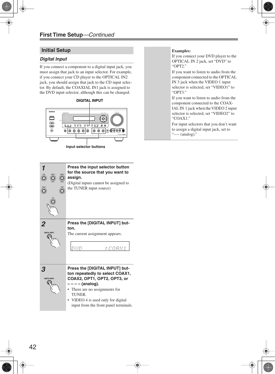 First time setup —continued | Onkyo TX-SR603X User Manual | Page 42 / 88