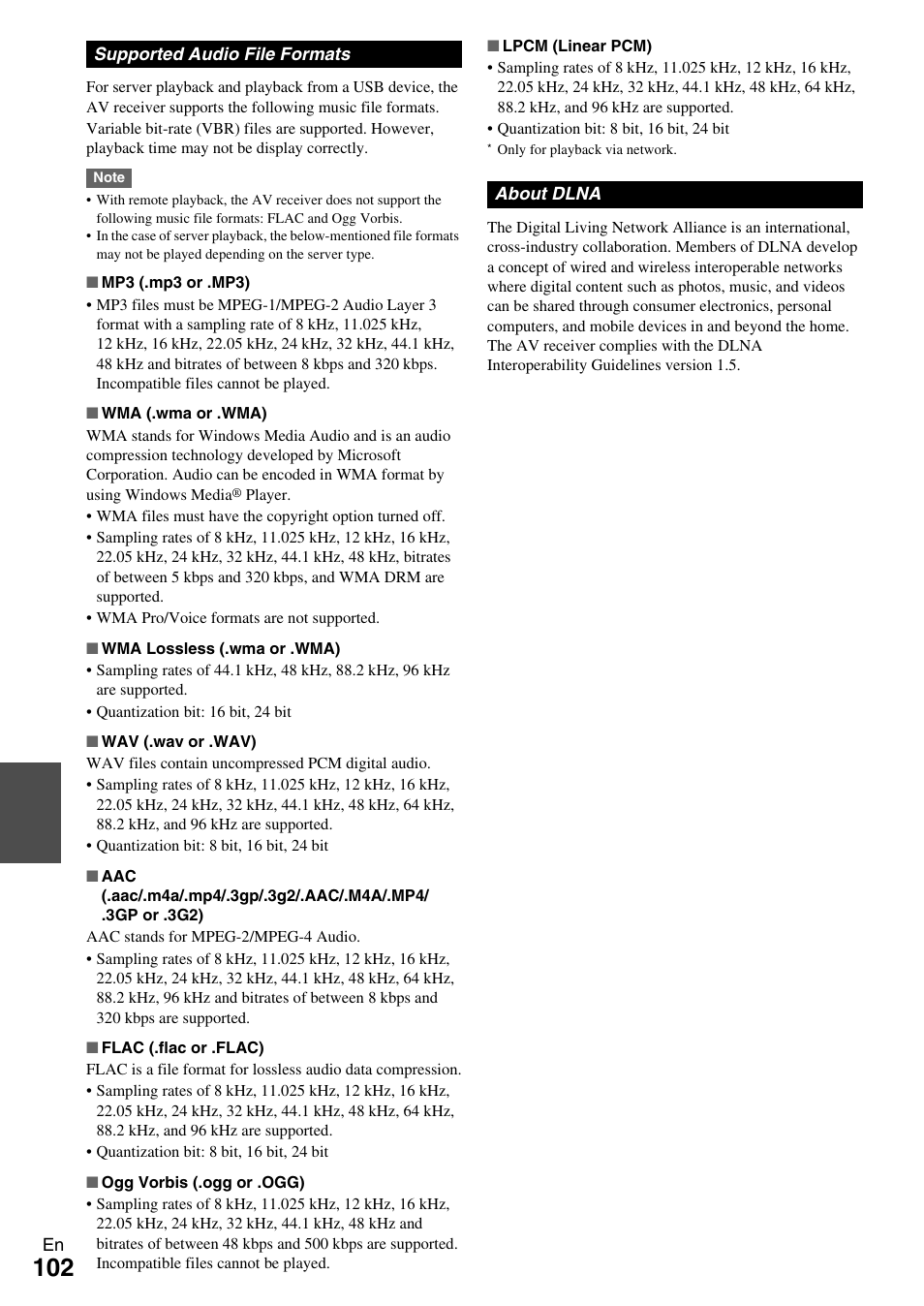 Onkyo AV RECEIVER TX-NR5009 User Manual | Page 102 / 108