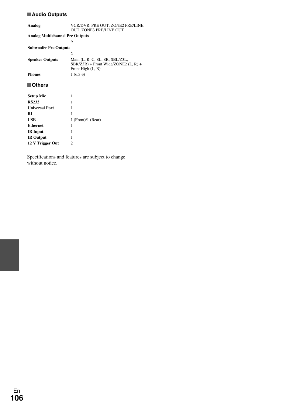 Onkyo AV RECEIVER TX-NR5009 User Manual | Page 106 / 108