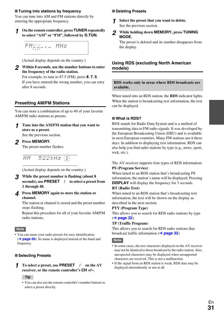 Onkyo AV RECEIVER TX-NR5009 User Manual | Page 31 / 108