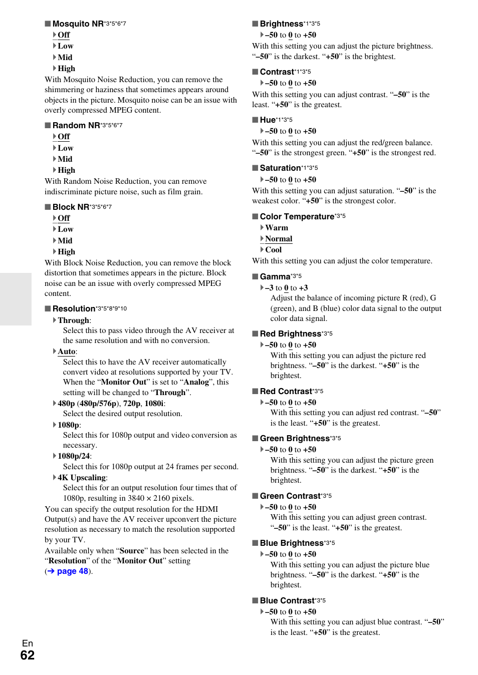 Onkyo AV RECEIVER TX-NR5009 User Manual | Page 62 / 108