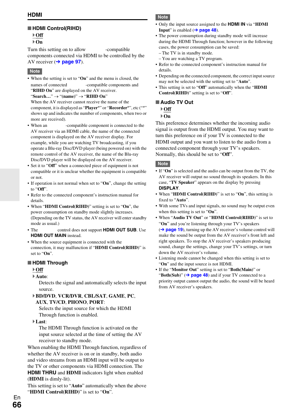 Onkyo AV RECEIVER TX-NR5009 User Manual | Page 66 / 108