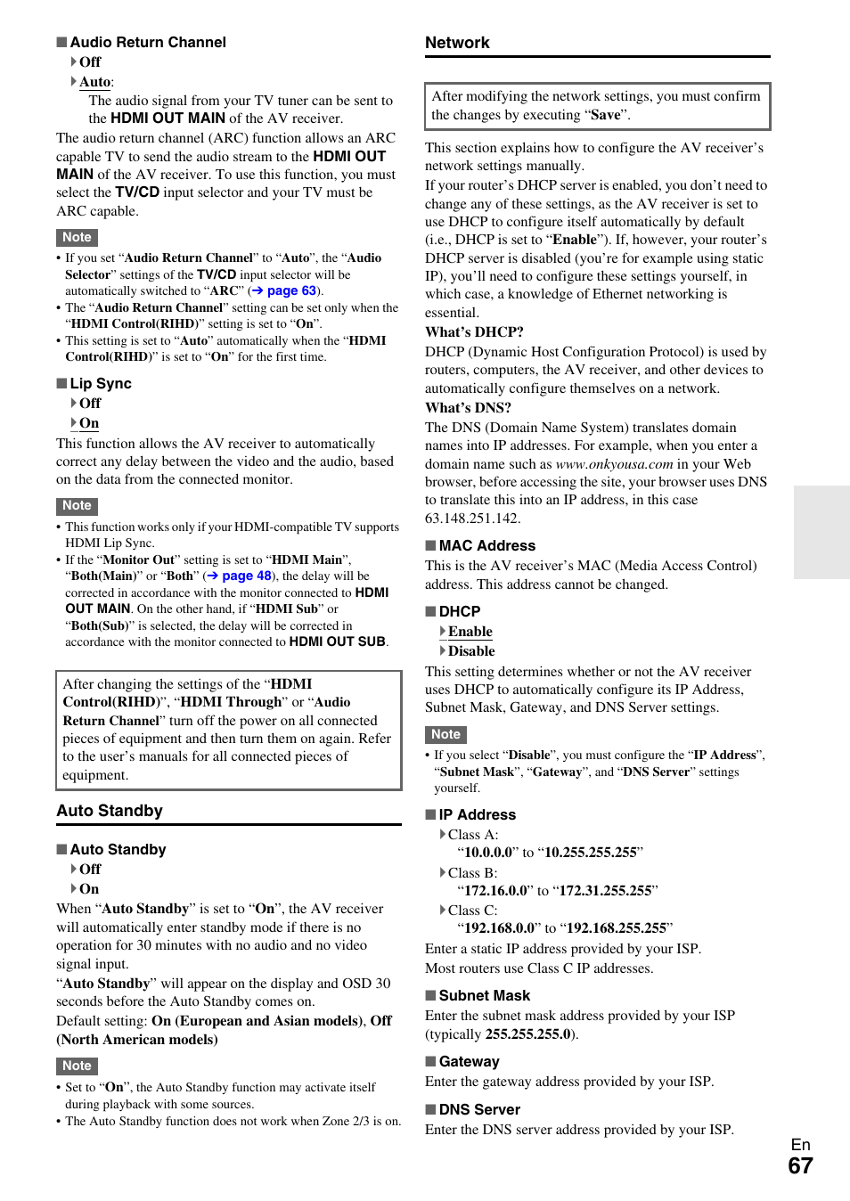 E “network | Onkyo AV RECEIVER TX-NR5009 User Manual | Page 67 / 108