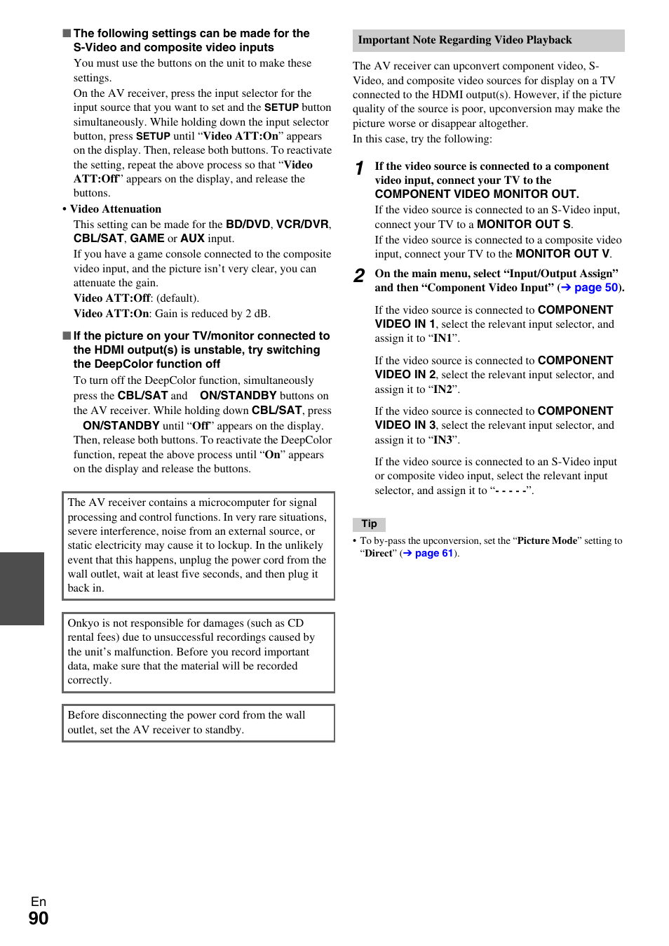 Onkyo AV RECEIVER TX-NR5009 User Manual | Page 90 / 108