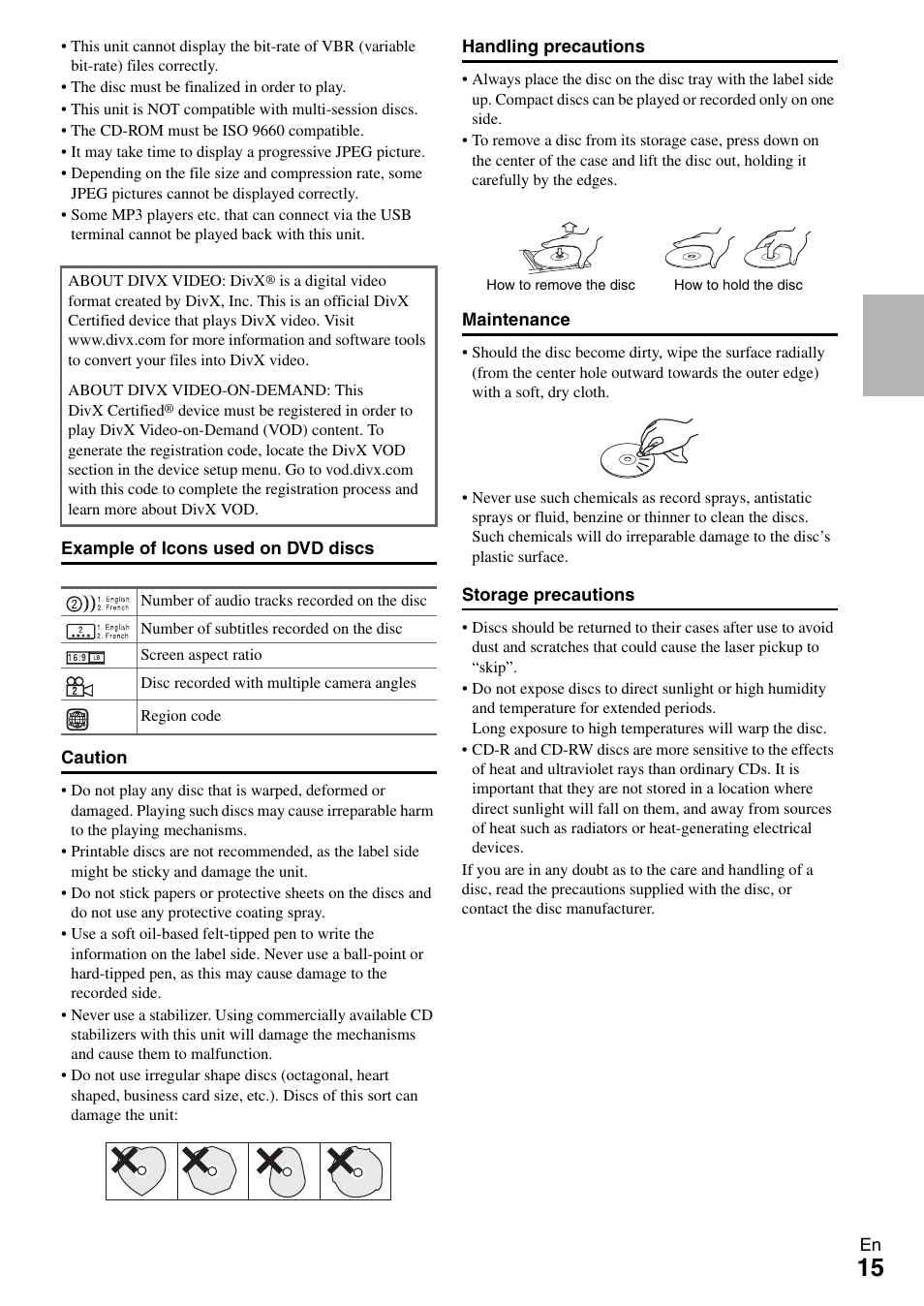 Onkyo DR-645 User Manual | Page 15 / 36