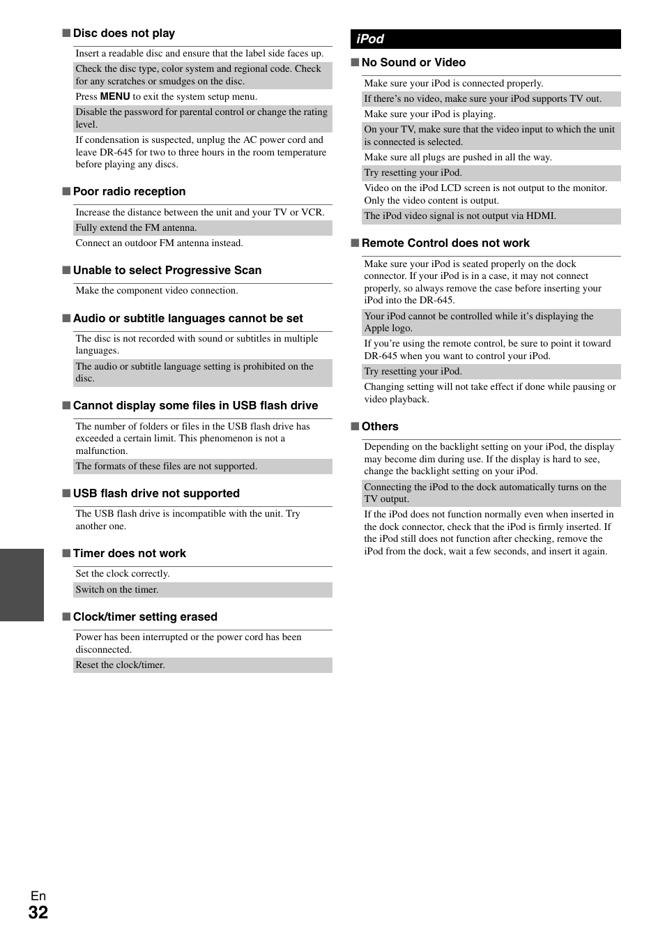 Onkyo DR-645 User Manual | Page 32 / 36