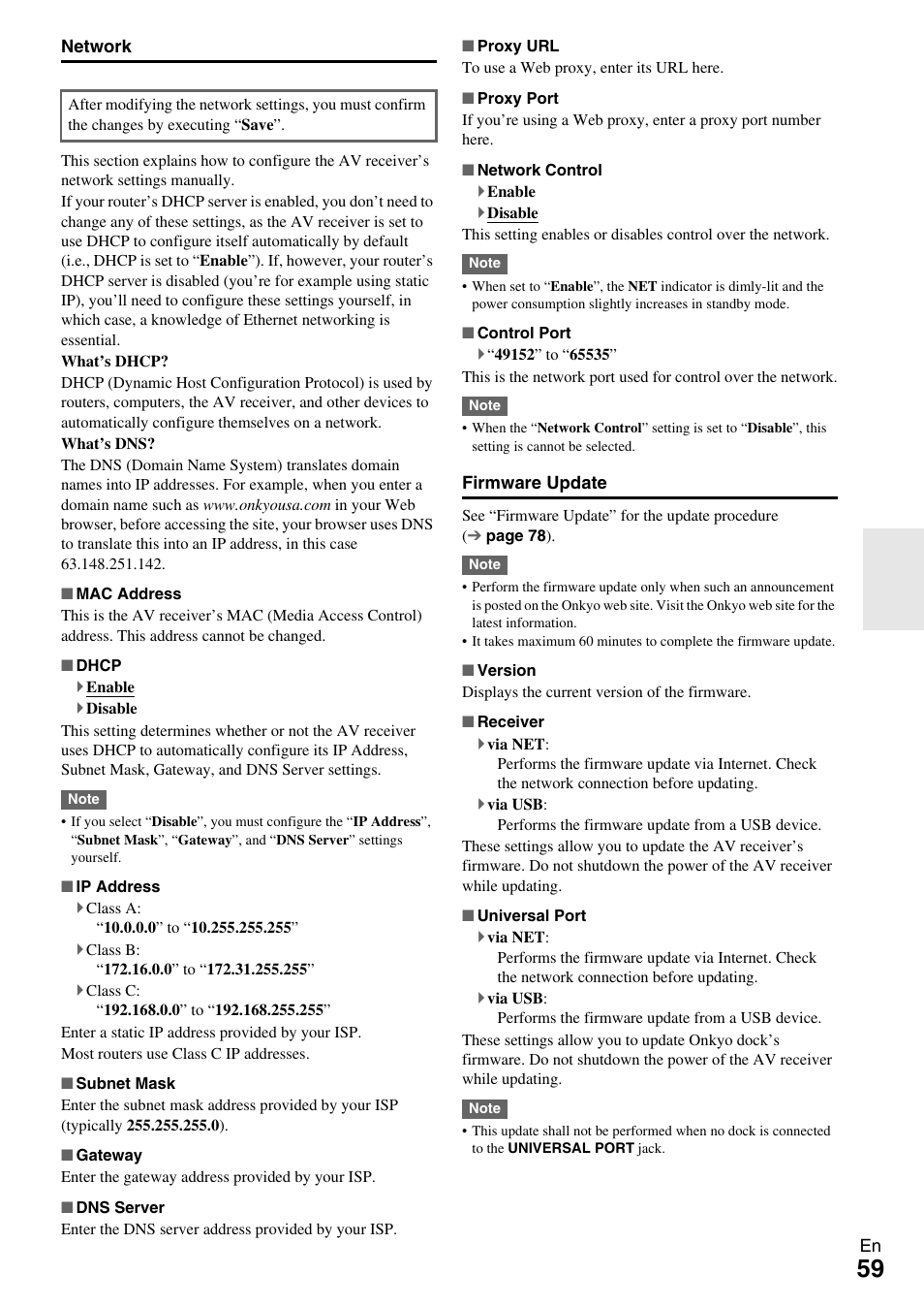 E “network | Onkyo HT-RC370 User Manual | Page 59 / 92