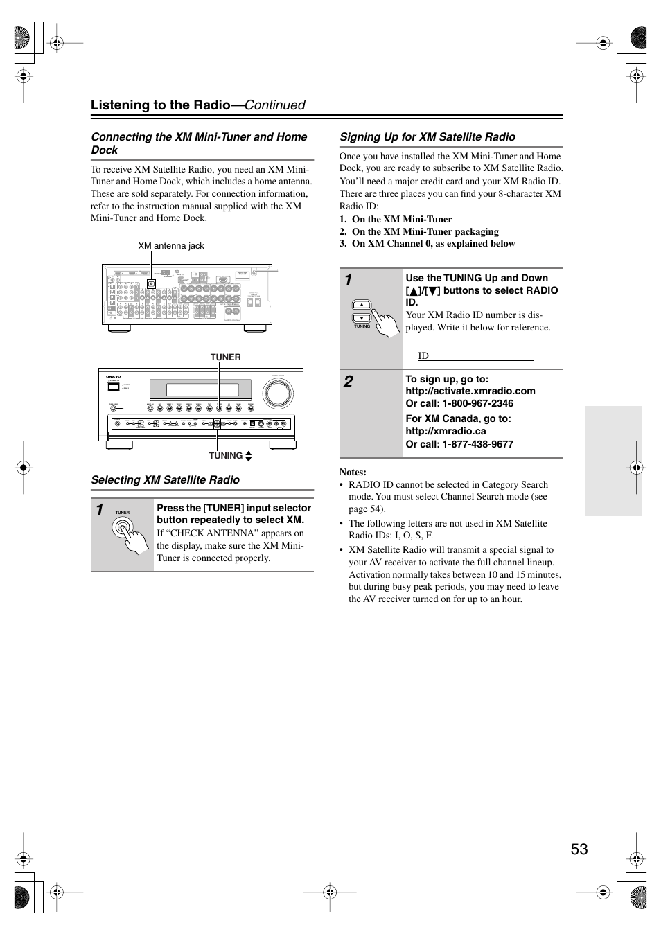Listening to the radio —continued | Onkyo TX-SR804E User Manual | Page 53 / 96