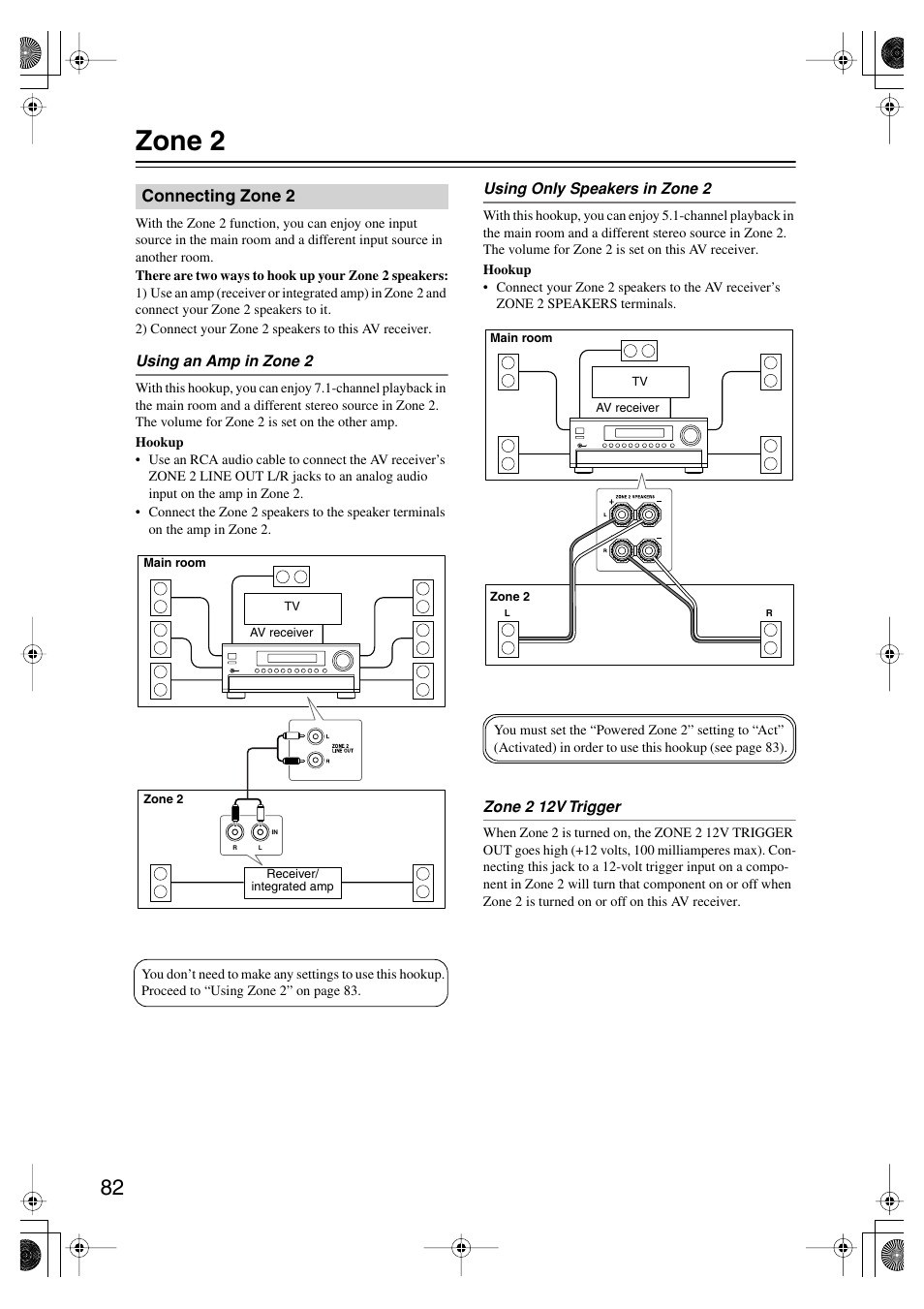Zone 2 | Onkyo TX-SR804E User Manual | Page 82 / 96