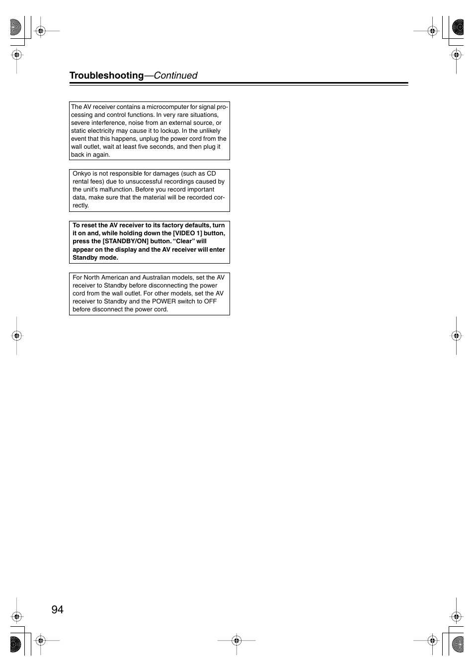 Onkyo TX-SR804E User Manual | Page 94 / 96
